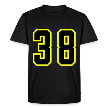 38 Number Leotard - Men's Premium Organic T-Shirt - black - Front - Nico (187cm)