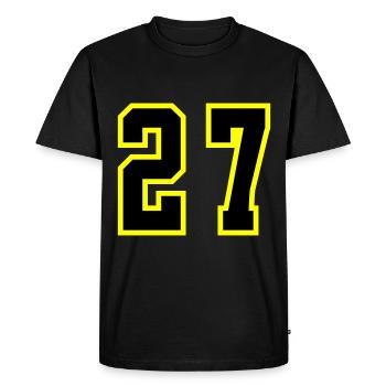 Maillot à 27 numéros - T-shirt Premium bio Homme - noir - Devant - Nico (187cm)