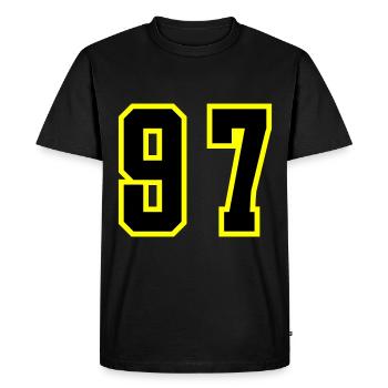 97 Number Leotard - Men's Premium Organic T-Shirt - black - Front - Nico (187cm)