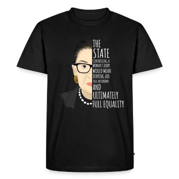 Ruth Bader Ginsburg L'État contrôlant une femme - T-shirt Premium bio Homme - noir - Devant - Nico (187cm)