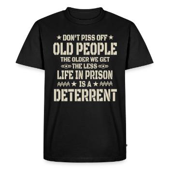 Citation drôle de personnes âgées - T-shirt Premium bio Homme - noir - Devant - Nico (187cm)