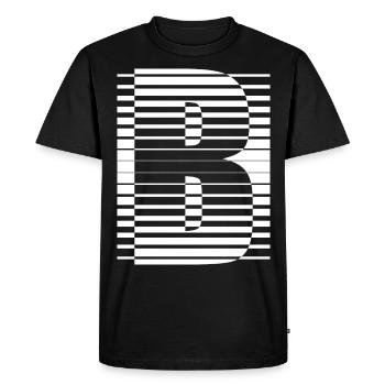 LETTER B - Men's Premium Organic T-Shirt - black - Front - Nico (187cm)