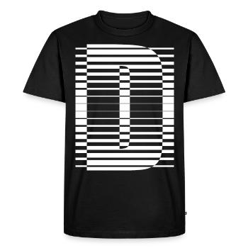 LETTER D - Men's Premium Organic T-Shirt - black - Front - Nico (187cm)