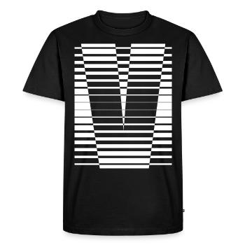 INITIAL V - Men's Premium Organic T-Shirt - black - Front - Nico (187cm)
