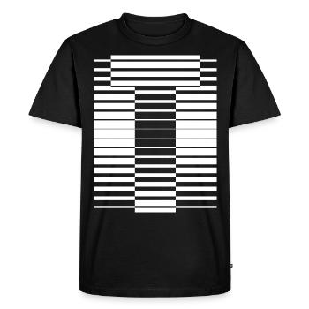 INITIAL T - Men's Premium Organic T-Shirt - black - Front - Nico (187cm)