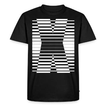 INITIAL X - Men's Premium Organic T-Shirt - black - Front - Nico (187cm)