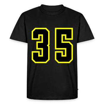 35 Number Leotard - Men's Premium Organic T-Shirt - black - Front - Nico (187cm)