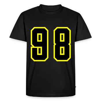 98 Number Leotard - Men's Premium Organic T-Shirt - black - Front - Nico (187cm)