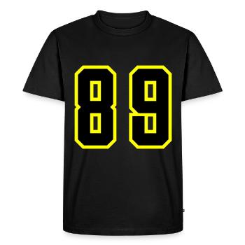 89 Number Leotard - Men's Premium Organic T-Shirt - black - Front - Nico (187cm)