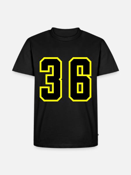 36 Number Leotard - Men's Premium Organic T-Shirt - black