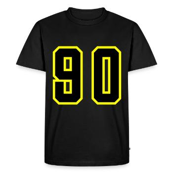 90 Number Leotard - Men's Premium Organic T-Shirt - black - Front - Nico (187cm)