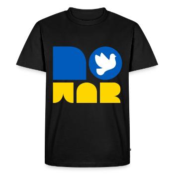No War Shirt - Paix pour l’Ukraine - T-shirt Premium bio Homme - noir - Devant - Nico (187cm)