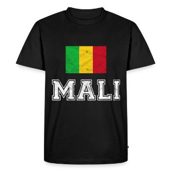 Drapeau Mali Bamako Afrique cadeau - T-shirt Premium bio Homme - noir - Devant - Nico (187cm)