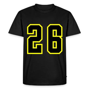 Maillot à 26 numéros - T-shirt Premium bio Homme - noir - Devant - Nico (187cm)