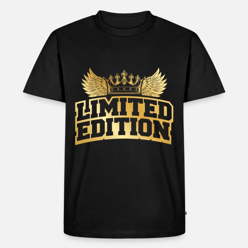 Limited Edition Krone - Männer Premium Bio T-Shirt - Schwarz