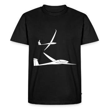 Planeur Planeur Planeur Planeur - T-shirt Premium bio Homme - noir - Devant - Nico (187cm)