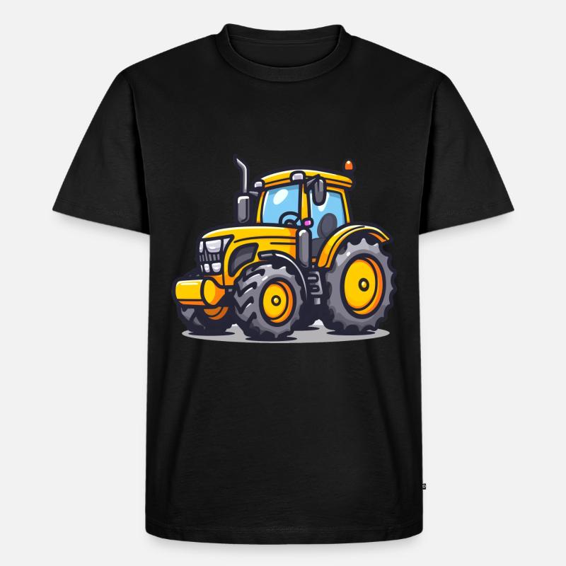 Niedlicher Traktor - Männer Premium Bio T-Shirt - Schwarz