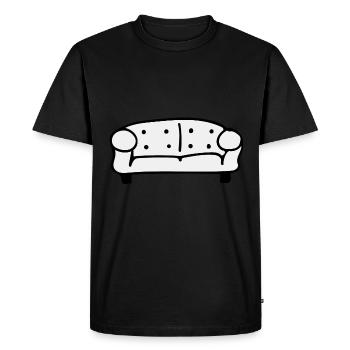 canapé - T-shirt Premium bio Homme - noir - Devant - Nico (187cm)