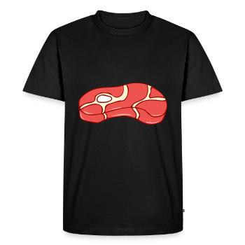 viande - T-shirt Premium bio Homme - noir - Devant - Nico (187cm)