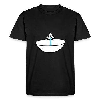 lavabo - T-shirt Premium bio Homme - noir - Devant - Nico (187cm)