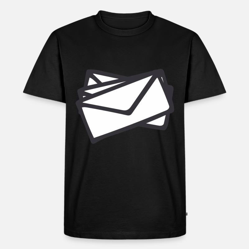 Briefe - Männer Premium Bio T-Shirt - Schwarz