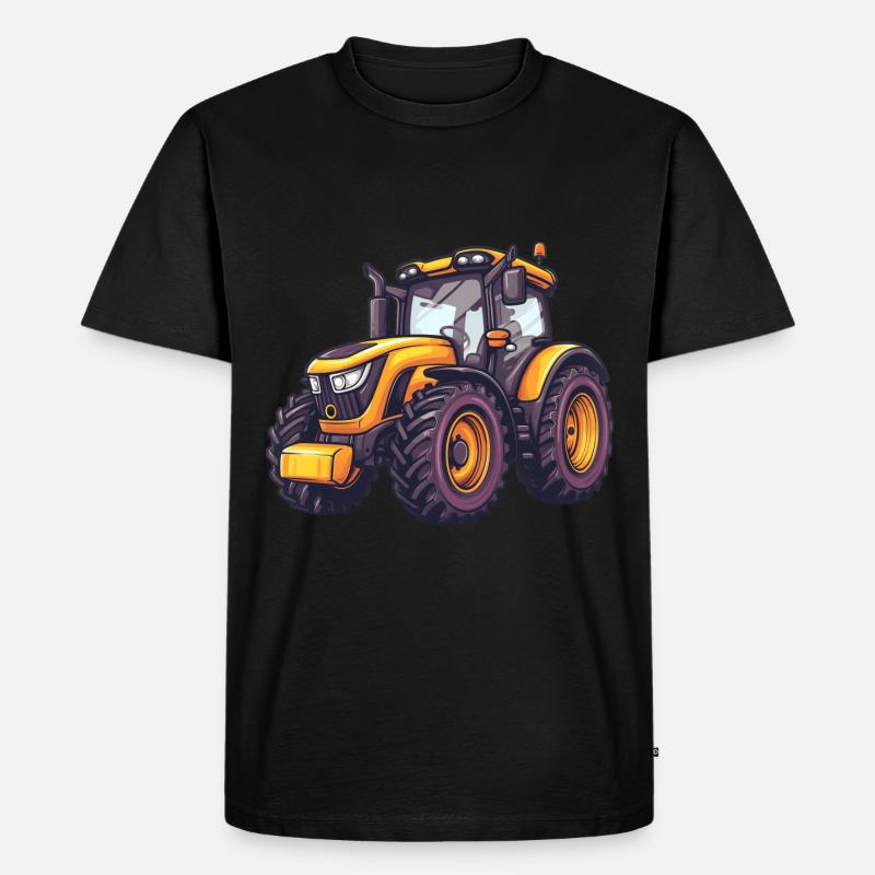 Niedlicher Traktor - Männer Premium Bio T-Shirt - Schwarz