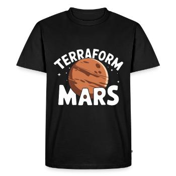 Mars Planète Planète Système Solaire - T-shirt Premium bio Homme - noir - Devant - Nico (187cm)