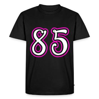 85 Numéro de numéro - T-shirt Premium bio Homme - noir - Devant - Nico (187cm)