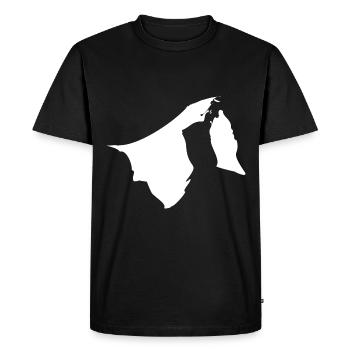 Drapeau de carte de Brunei - T-shirt Premium bio Homme - noir - Devant - Nico (187cm)