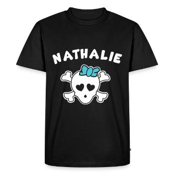 Pirate Nathalie Design pour Filles et Femmes - T-shirt Premium bio Homme - noir - Devant - Nico (187cm)