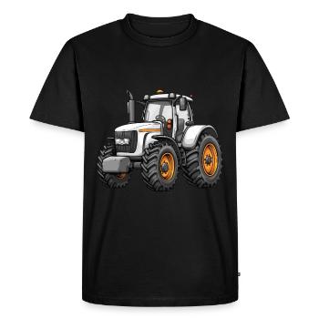 Cute Tractor - Men's Premium Organic T-Shirt - black - Front - Nico (187cm)