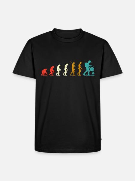 Evolution der Morcheln - Männer Premium Bio T-Shirt - Schwarz