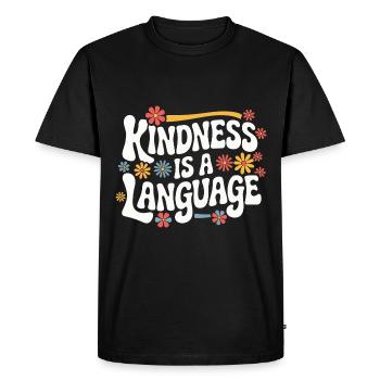 Altruisme Don désintéressé Donner d’école - T-shirt Premium bio Homme - noir - Devant - Nico (187cm)