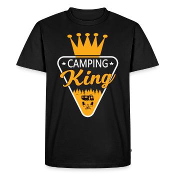 Camping King Camper camper caravan tent - Men's Premium Organic T-Shirt - black - Front - Nico (187cm)