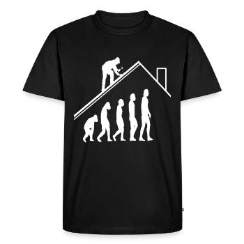 Artisan couvreur charpentier évolution maison construction - T-shirt Premium bio Homme - noir - Devant - Nico (187cm)