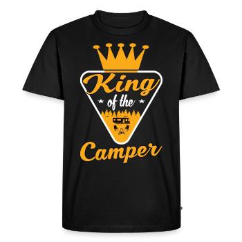 The camping king caravan and campsite - Men's Premium Organic T-Shirt - black - Front - Nico (187cm)