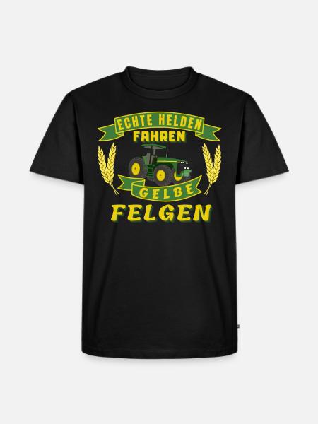 Echte Helden - Männer Premium Bio T-Shirt - Schwarz