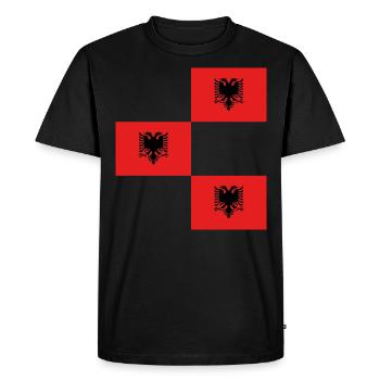 Drapeau de l'Albanie - T-shirt Premium bio Homme - noir - Devant - Nico (187cm)
