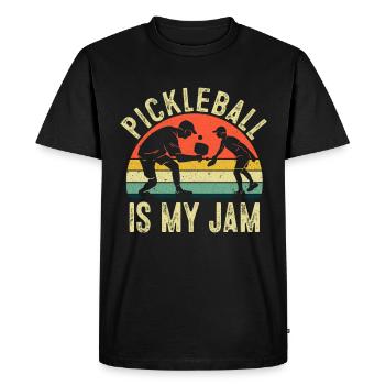 Pickleball Raquette de pickleball Padel - T-shirt Premium bio Homme - noir - Devant - Nico (187cm)