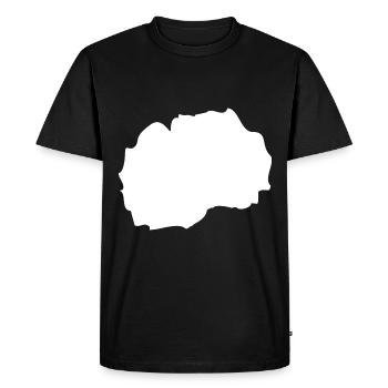Drapeau de la carte Macédoine - T-shirt Premium bio Homme - noir - Devant - Nico (187cm)