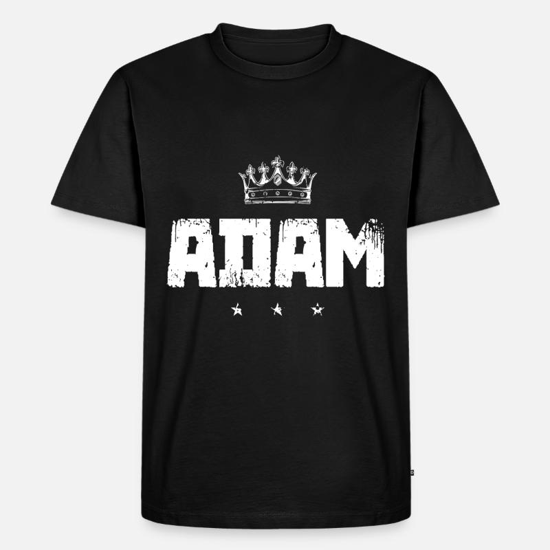 Adam - Männer Premium Bio T-Shirt - Schwarz