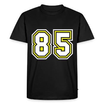 85 number symbol - Men's Premium Organic T-Shirt - black - Front - Nico (187cm)