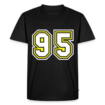 Symbole numérique 95 - T-shirt Premium bio Homme - noir - Devant - Nico (187cm)