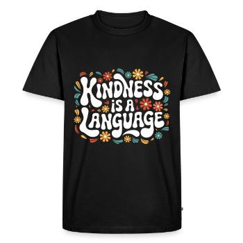 Altruisme Don désintéressé Donner d’école - T-shirt Premium bio Homme - noir - Devant - Nico (187cm)