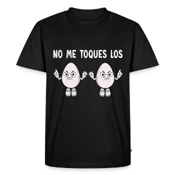 Ne touche pas mes couilles - T-shirt Premium bio Homme - noir - Devant - Nico (187cm)
