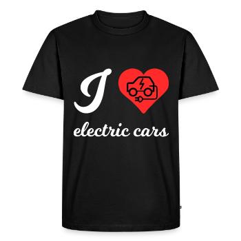 E-auto et hybride - T-shirt Premium bio Homme - noir - Devant - Nico (187cm)