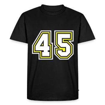 45 number symbol - Men's Premium Organic T-Shirt - black - Front - Nico (187cm)