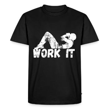 entraînement de fitness gym - T-shirt Premium bio Homme - noir - Devant - Nico (187cm)