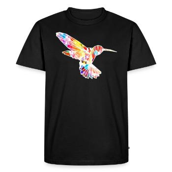 Colibri mosaïque - T-shirt Premium bio Homme - noir - Devant - Nico (187cm)
