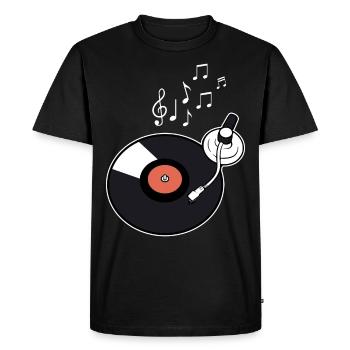 Platines - T-shirt Premium bio Homme - noir - Devant - Nico (187cm)